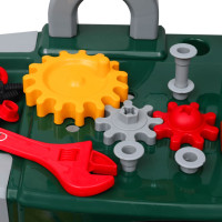 Miniatyr av produktbild för Snickarbänk för barn med verktyg grön/grå