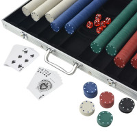 Miniatyr av produktbild för Pokerset med 1000 marker aluminium