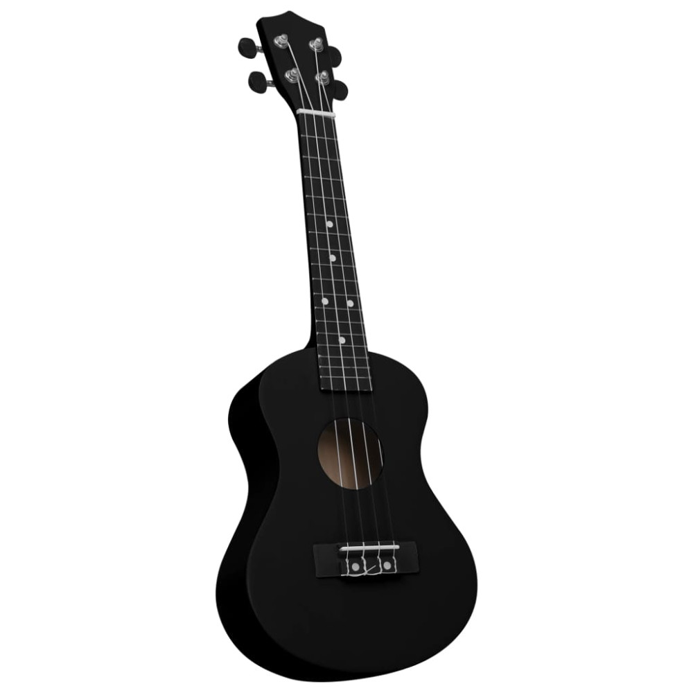 Produktbild för Sopranukulele med väska för barn sopran svart 23"