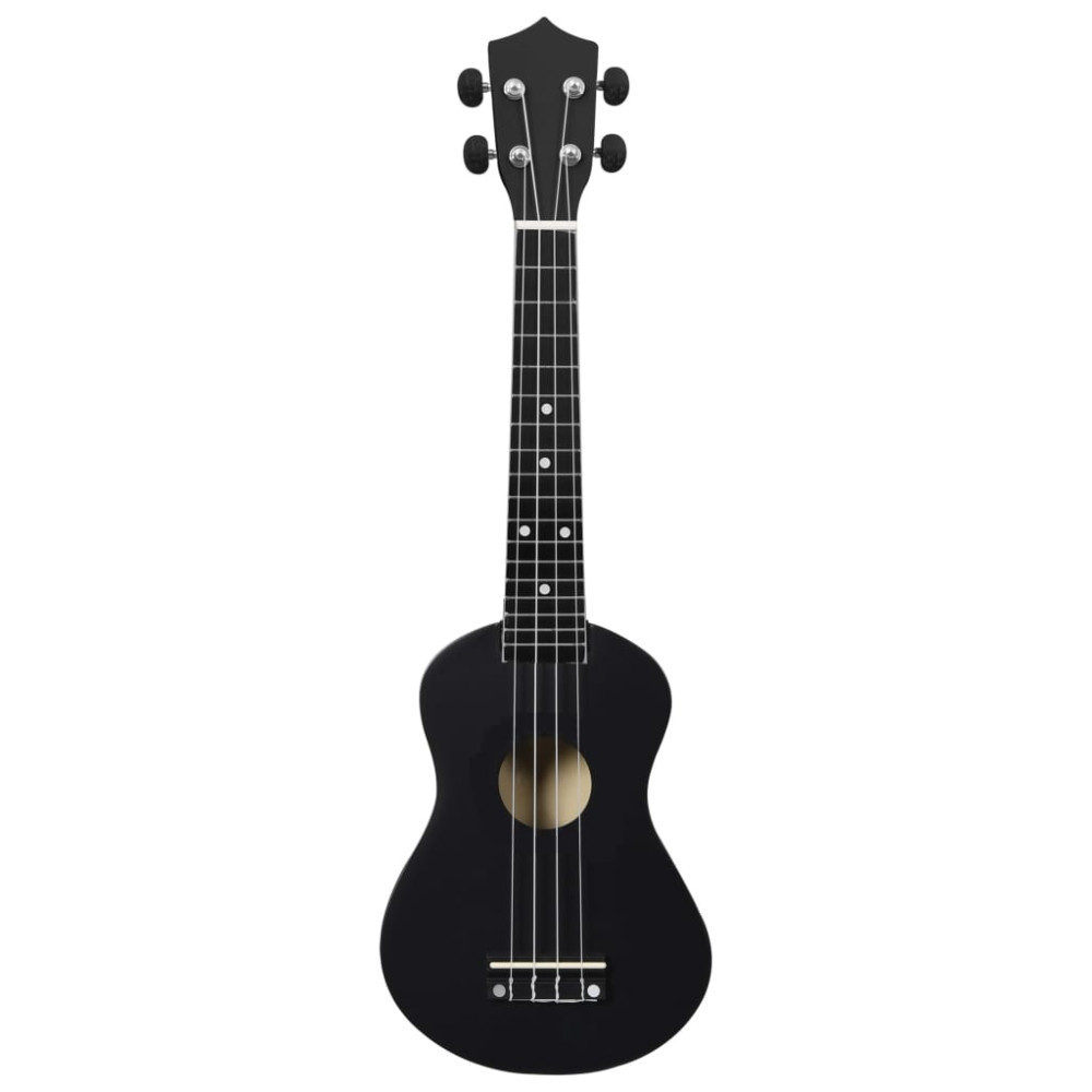Produktbild för Sopranukulele med väska för barn sopran svart 23"