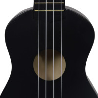 Produktbild för Sopranukulele med väska för barn sopran svart 23"