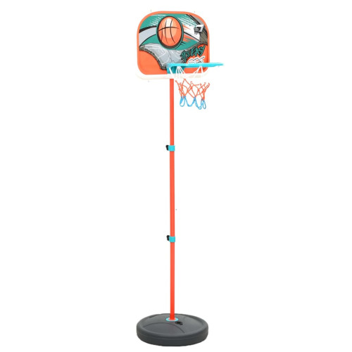 vidaXL Flyttbar basketkorg justerbar 133-160 cm