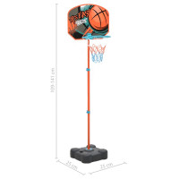 Produktbild för Flyttbar basketkorg justerbar 109-141 cm