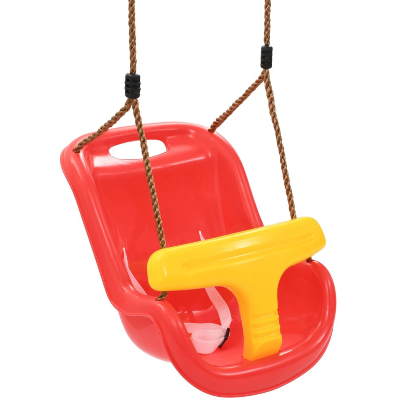 Produktbild för Barngunga med säkerhetsbälte PP röd