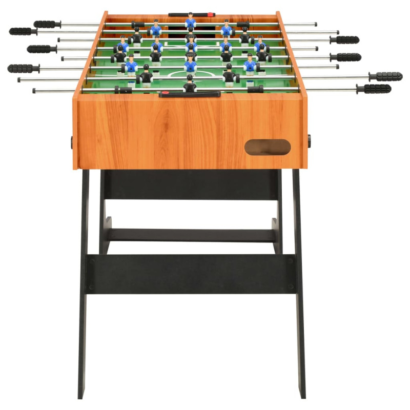 Produktbild för Fotbollsbord hopfällbart 121x61x80 cm ljusbrun