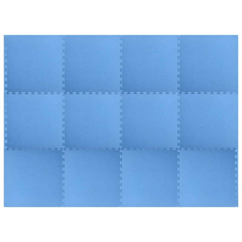 Produktbild för Skyddsmatta 12st 4,32 ㎡ EVA-skum blå