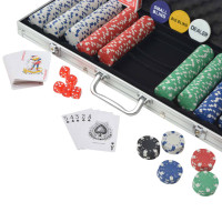 Miniatyr av produktbild för Pokerset med 500 marker aluminium