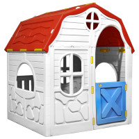 Produktbild för Hopfällbar lekstuga med fungerande dörr och fönster