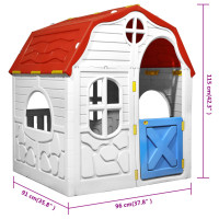 Produktbild för Hopfällbar lekstuga med fungerande dörr och fönster