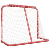 Miniatyr av produktbild för Hockeymål röd och vit 183x71x122 cm polyester