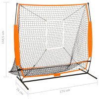 Produktbild för Multisport baseball träningsnät svart 174x76x158,5 cm