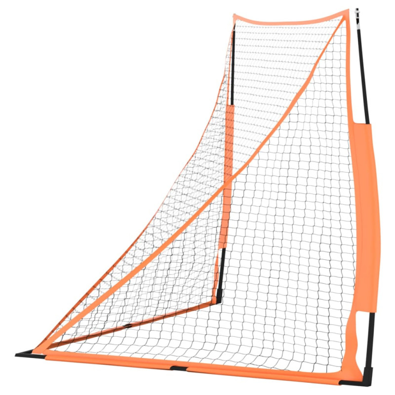 Produktbild för Basebollnät bärbart orange&svart 183x182x183cm stål&polyester