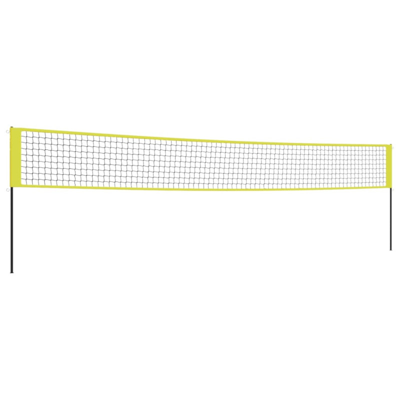 Produktbild för Volleybollnät gul och svart 823x244 cm PE-tyg