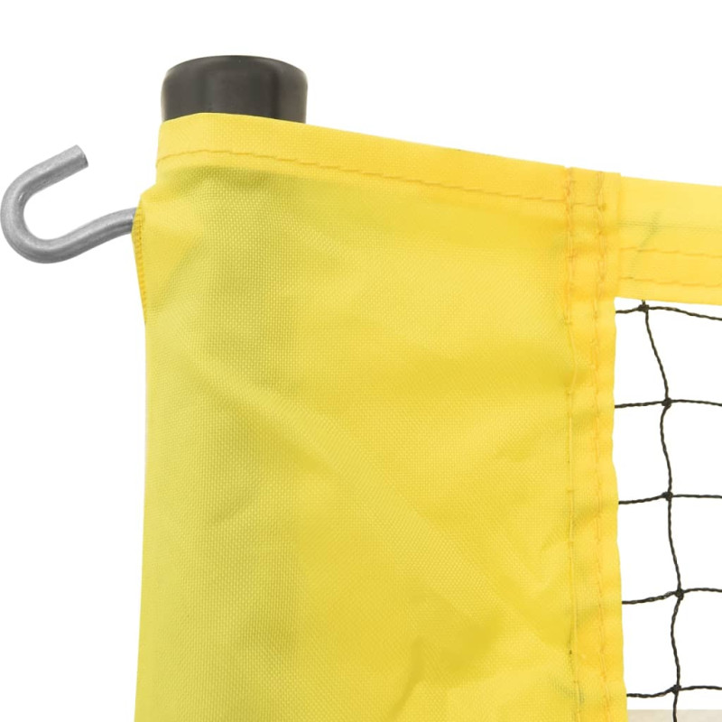 Produktbild för Volleybollnät gul och svart 823x244 cm PE-tyg