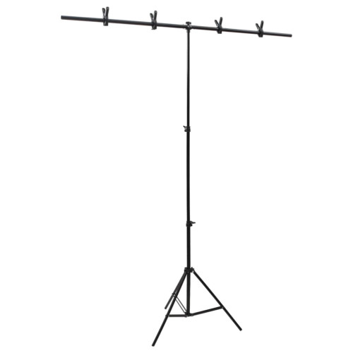 vidaXL T-stativ svart 151x60x(70-200) cm