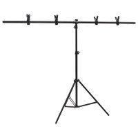 Produktbild för T-stativ svart 151x60x(70-200) cm