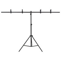 Produktbild för T-stativ svart 151x60x(70-200) cm