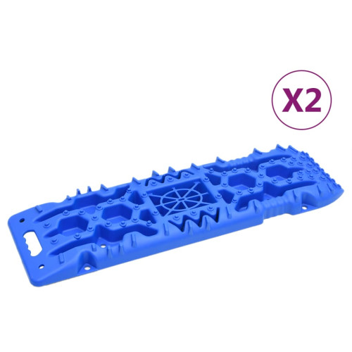 vidaXL Greppmattor 2 st blå 107x31x7 cm nylon