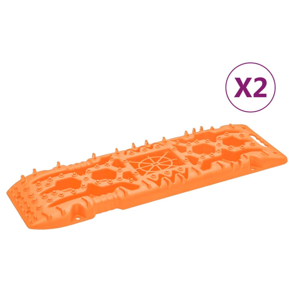 Produktbild för Greppmattor 2 st orange 107x31x7 cm nylon