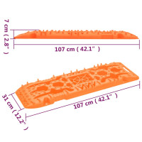 Produktbild för Greppmattor 2 st orange 107x31x7 cm nylon