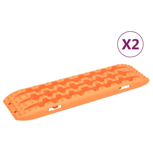 vidaXL Greppmattor 2 st orange 106x30,5x7 cm nylon
