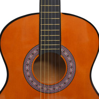 Produktbild för Gitarr för nybörjare med fodral klassisk 3/4 36"
