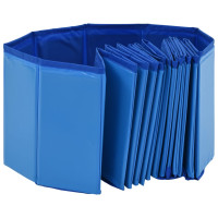 Miniatyr av produktbild för Hopfällbar hundpool blå 160x30 cm PVC