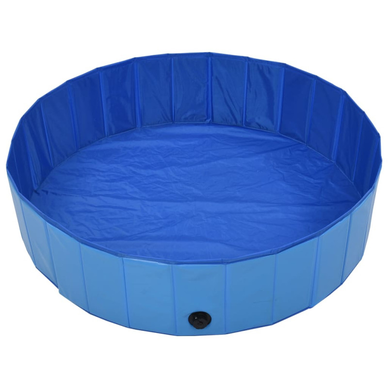 Produktbild för Hopfällbar hundpool blå 120x30 cm PVC