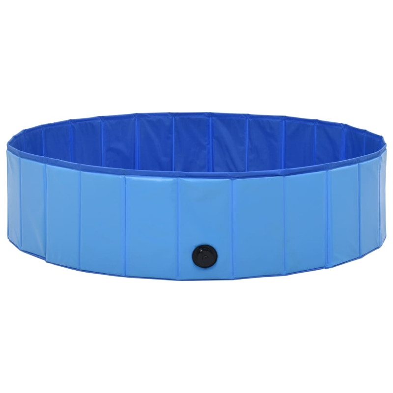 Produktbild för Hopfällbar hundpool blå 120x30 cm PVC