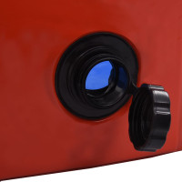 Produktbild för Hopfällbar hundpool röd 160x30 cm PVC