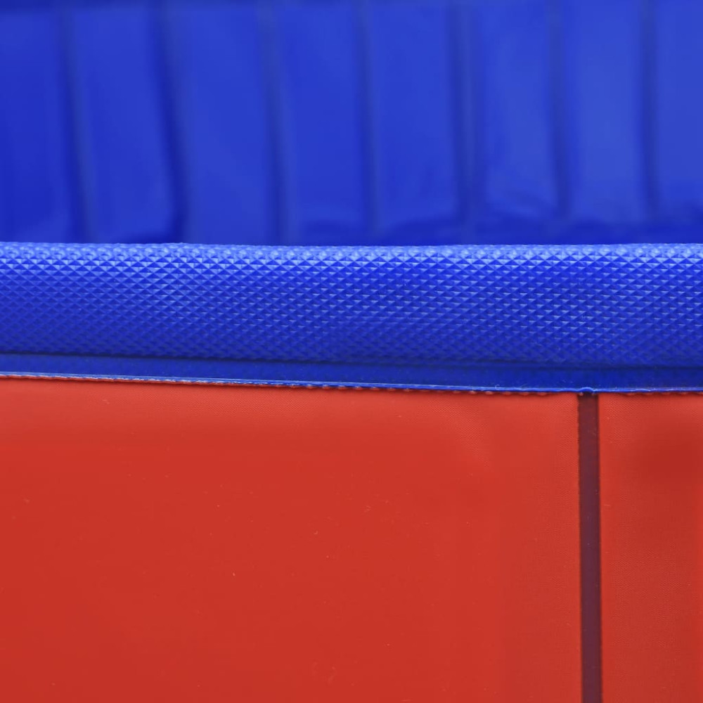 Produktbild för Hopfällbar hundpool röd 300x40 cm PVC