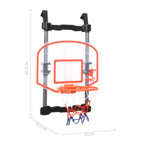 Produktbild för Basketkorg för dörr justerbar