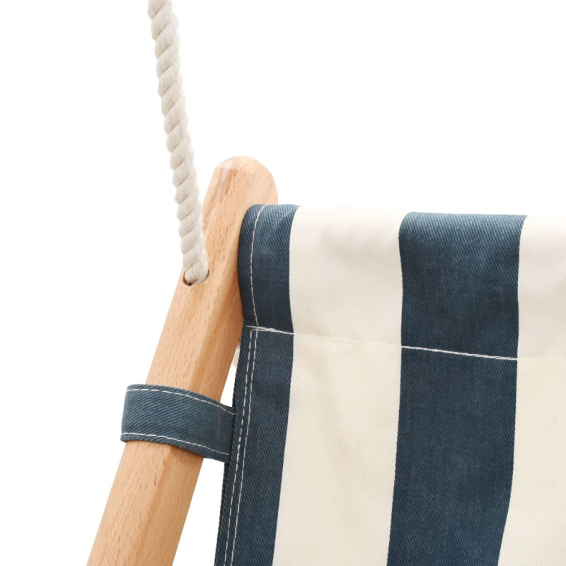 Produktbild för Barngunga med säkerhetsbälte bomull trä blå