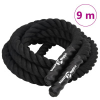 Miniatyr av produktbild för Battle rope svart 9 m 6,8 kg polyester