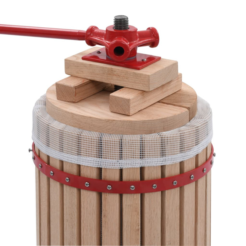 Produktbild för Frukt- och vinpress med tygpåse 24 L ekträ