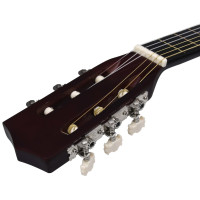 Produktbild för Gitarr för nybörjare och barn klassisk 1/2 34" amerikansk lind
