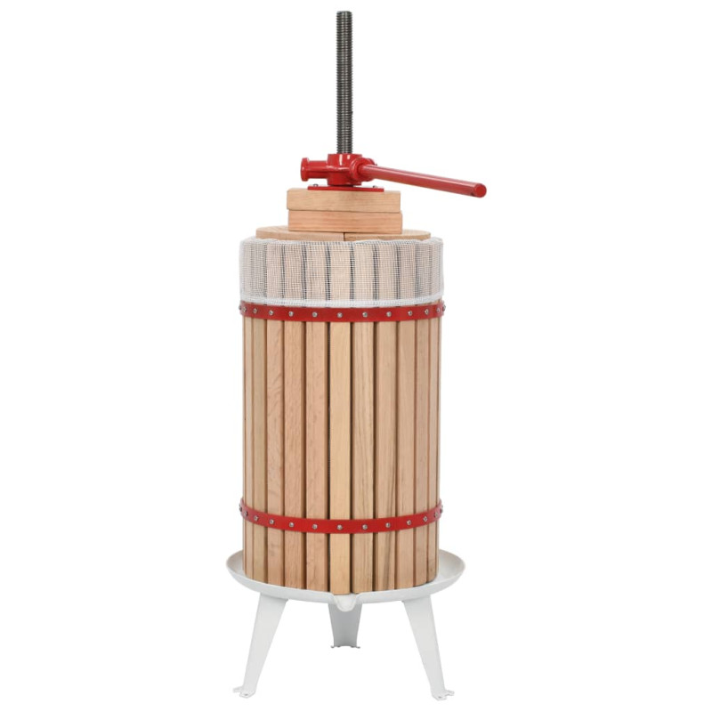 Produktbild för Frukt- och vinpress med tygpåse 30 L ekträ