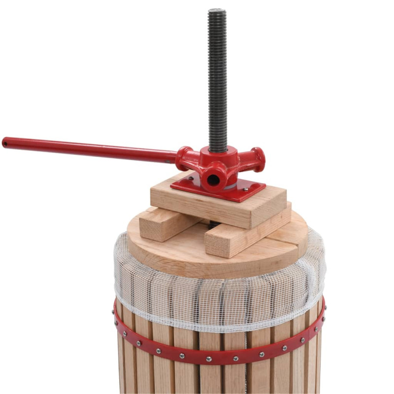 Produktbild för Frukt- och vinpress med tygpåse 30 L ekträ