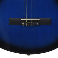 Miniatyr av produktbild för Westerngitarr med cutaway 6 strängar blå 38"