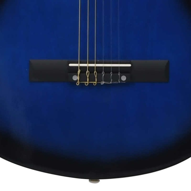 Produktbild för Westerngitarr med cutaway 6 strängar blå 38"