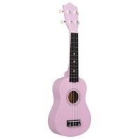 Produktbild för Sopranukulele med väska för barn sopran rosa 21"