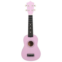 Produktbild för Sopranukulele med väska för barn sopran rosa 21"