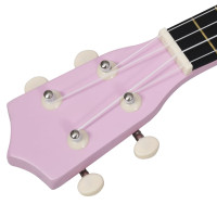 Produktbild för Sopranukulele med väska för barn sopran rosa 21"