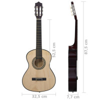 Miniatyr av produktbild för Gitarr för barn 8 delar klassisk 1/2 34"