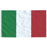 Produktbild för Italiens flagga och flaggstång 5,55 m aluminium