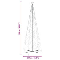 Produktbild för Julgranskon kallvit 1400 LEDs 160x500 cm