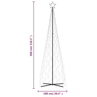 Produktbild för Julgranskon kallvit 500 LEDs 100x300 cm