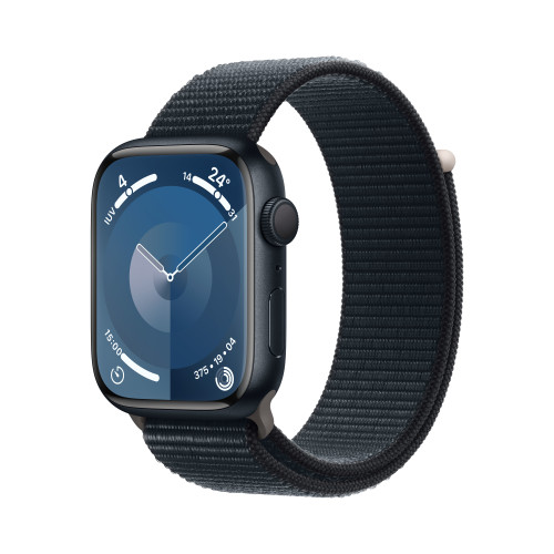 Apple Apple Watch Series 9 45 mm Digital 396 x 484 pixlar Pekskärm Svart Wi-Fi GPS