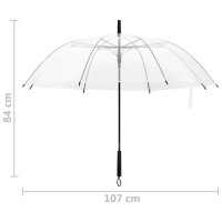 Produktbild för Paraply genomskinligt 107 cm