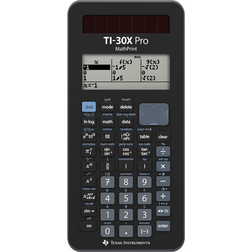 TEXAS INSTRUMENTS Texas Instruments TI-30X Pro MathPrint miniräknare Ficka Vetenskapsfunktion Svart